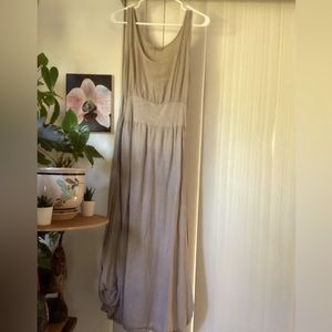 Long tan dress